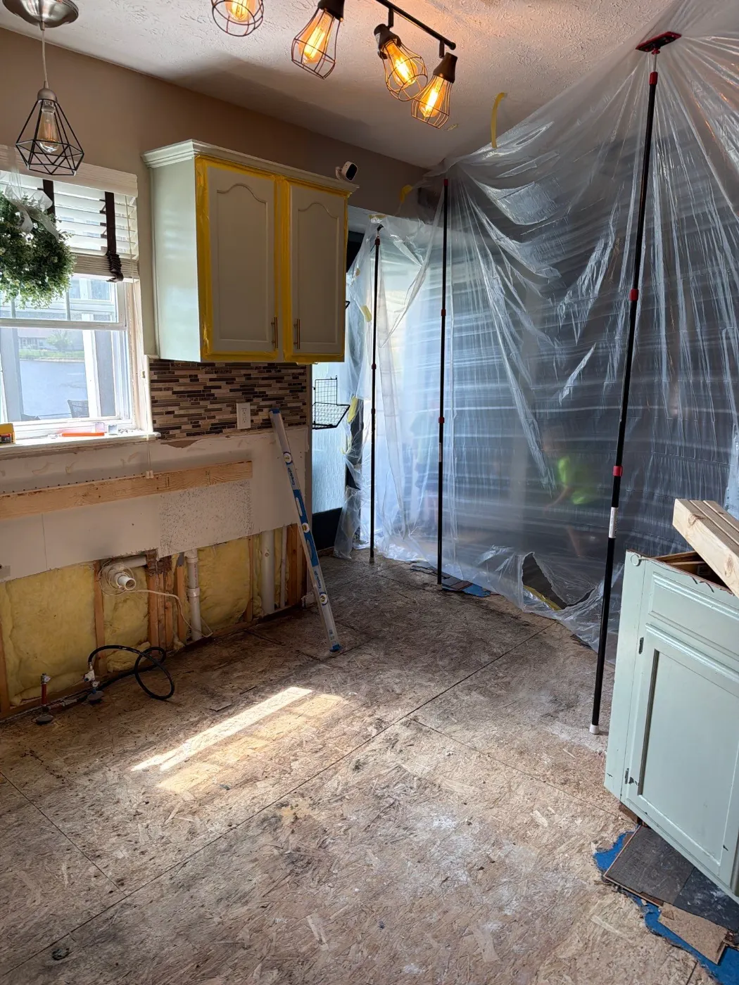Certified restoration crew at work on Spencer residence